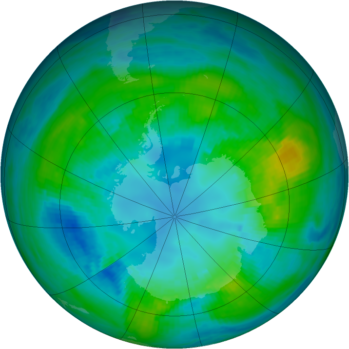 Antarctic ozone map for 18 April 1979
